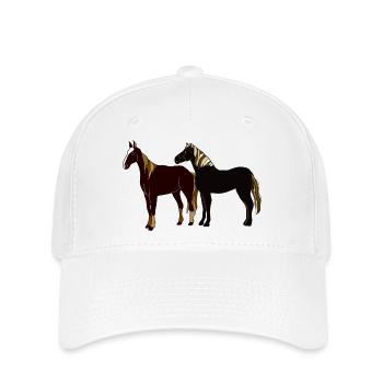 Chevaux - Casquette Flexfit - blanc - Devant