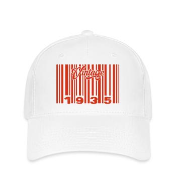 Vintage 1935 Born In 1935 90 Years Bar Code Anniversai - Flexfit Cap - white - Front