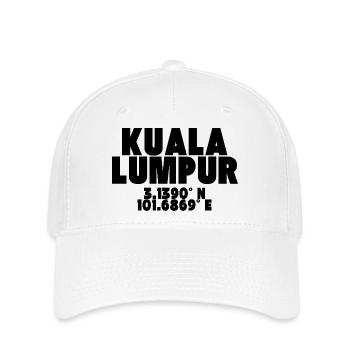 Kuala Lumpur - Design with coordinates - Flexfit Cap - white - Front