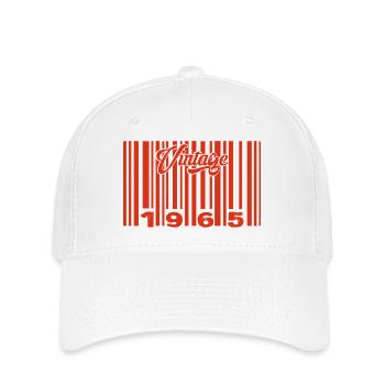 Vintage 1965 Born In 1965 60 Years Bar Code Anniversai - Flexfit Cap - white - Front
