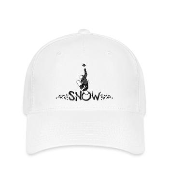Freestyle Snowboarden - Flexfit Cap - Weiß - Vorne