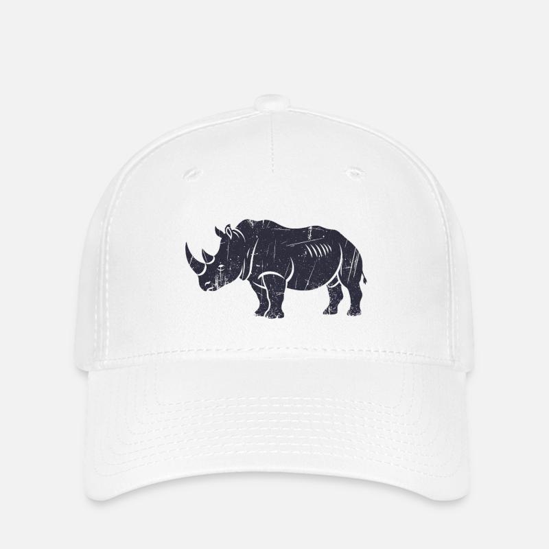 Sternen-Nashorn mit Galaxy-Hintergrund - Flexfit Cap - Weiß