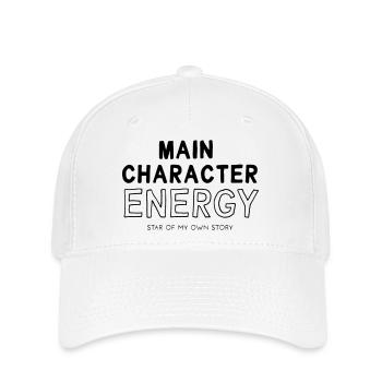 Main Character Energy - Flexfit Cap - Weiß - Vorne