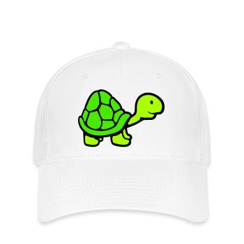 Turtle long neck smiling happy funny - Flexfit Cap - white - Front