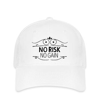 Aucun risque, aucun gain – Conception du succès motivant - Casquette Flexfit - blanc - Devant