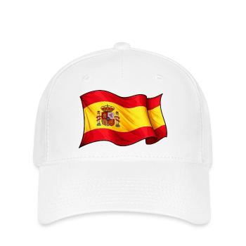 Spanische Flaggen-Wellen-Design - Flexfit Cap - Weiß - Vorne