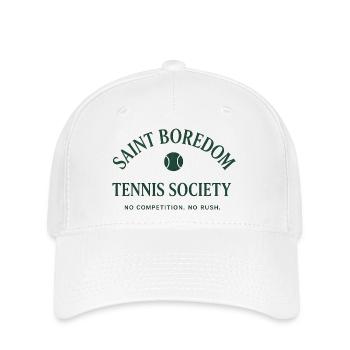 Saint Boredom - Tennis Society - Flexfit Cap - Weiß - Vorne