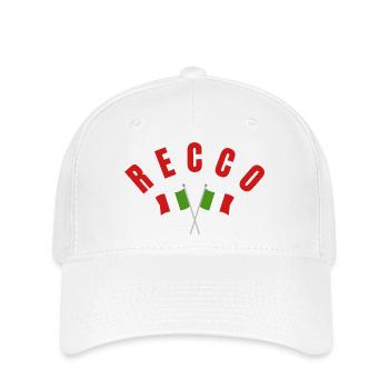 Recco Drapeaux italiens croisés - Casquette Flexfit - blanc - Devant