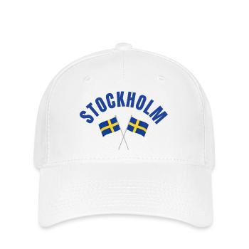 Drapeaux suédois de Stockholm - Casquette Flexfit - blanc - Devant