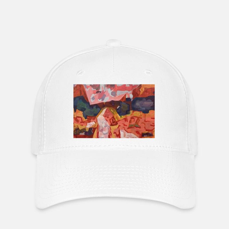 Feu de couleur abstraite - Casquette Flexfit - blanc