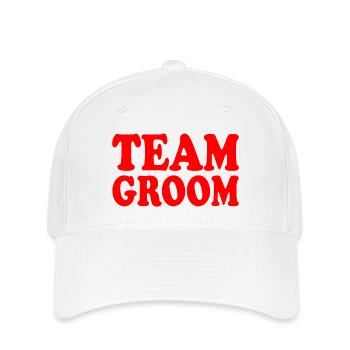Team groom - Casquette Flexfit - blanc - Devant