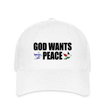 God wants peace for israel free palestine - Flexfit Cap - white - Front