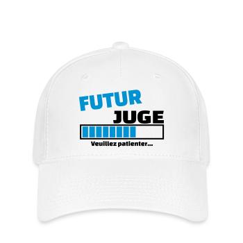 futur juge - Casquette Flexfit - blanc - Devant