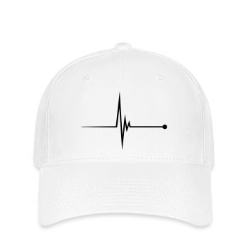 Heartbeat Pulse - Flexfit Cap - Weiß - Vorne