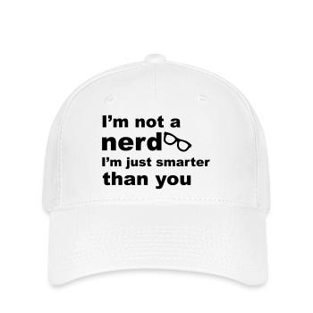Nerd Glasses - Flexfit Cap - Weiß - Vorne