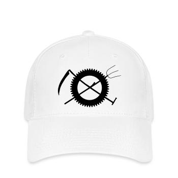 Fork scythe gear farmer icon - Flexfit Cap - white - Front