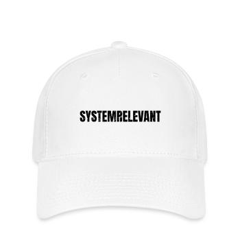 Systemrelevant vintage - Flexfit Cap - Weiß - Vorne