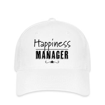 Gestionnaire du bonheur - Casquette Flexfit - blanc - Devant