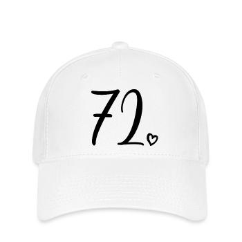 Süße Nummer 72, 72 Jahre alt, Geschenk zum 72. Geburtstag - Flexfit Cap - Weiß - Vorne