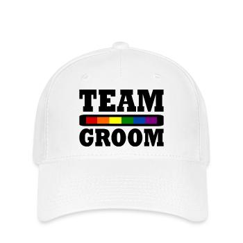Team groom - Casquette Flexfit - blanc - Devant