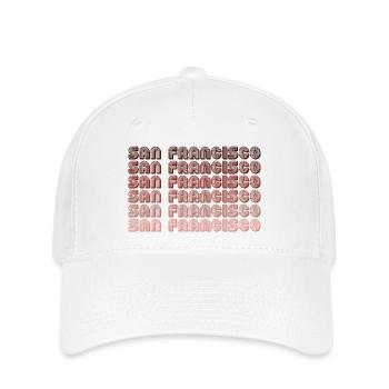 San Francisco Raster Gradient Muster - Flexfit Cap - Weiß - Vorne