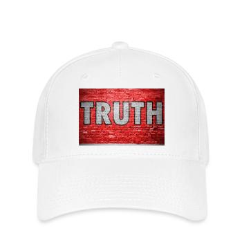Truth Ziegelsteinmauer Graffiti - Flexfit Cap - Weiß - Vorne