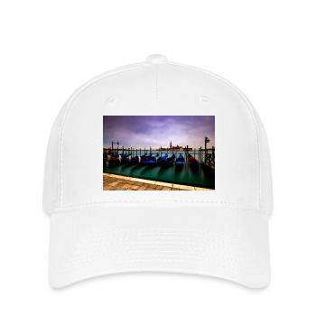 Gondoles sur la place Saint-Marc - Casquette Flexfit - blanc - Devant