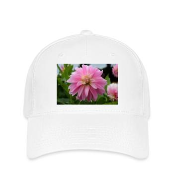 Dahlia Pink Pink Blossom ,Flower - Flexfit Cap - white - Front