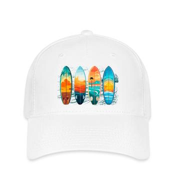 Planches Surf - Casquette Flexfit - blanc - Devant
