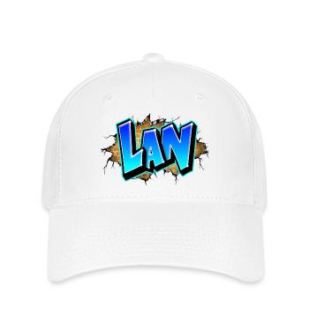 Graffiti LAN Risse Ziegel Gelb - Flexfit Cap - Weiß - Vorne