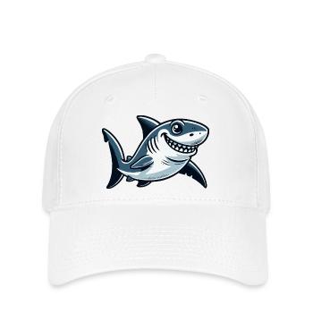 Bande dessinée requin - Casquette Flexfit - blanc - Devant