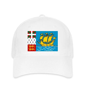 Flagge von Saint-Pierre und Miquelon - Flexfit Cap - Weiß - Vorne