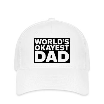 Le papa le plus discret du monde - Casquette Flexfit - blanc - Devant