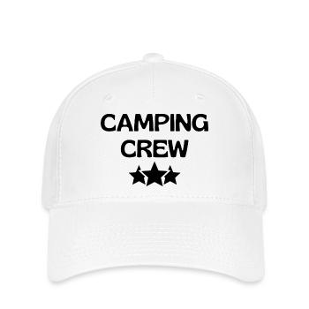 Camping Crew - Flexfit Cap - Weiß - Vorne
