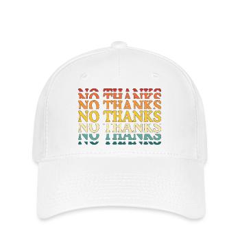 No Thanks - Flexfit Cap - Weiß - Vorne