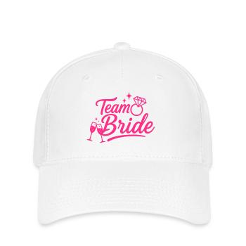 Équipe Mariée Diamant Rose - Casquette Flexfit - blanc - Devant