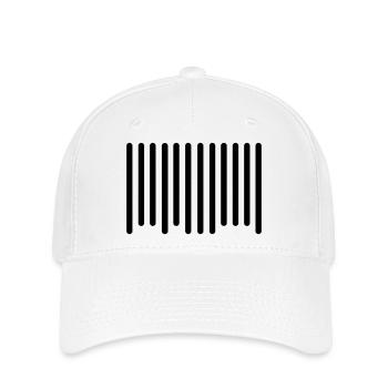 code barres - Casquette Flexfit - blanc - Devant