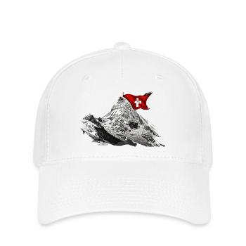 Berg Matterhorn Andenken Souvenier kaufen - Flexfit Cap - Weiß - Vorne