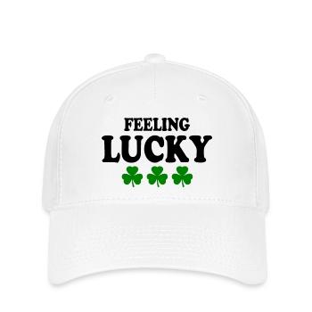 feeling lucky - Flexfit Cap - Weiß - Vorne