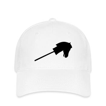 Riding a stick horse - Flexfit Cap - white - Front