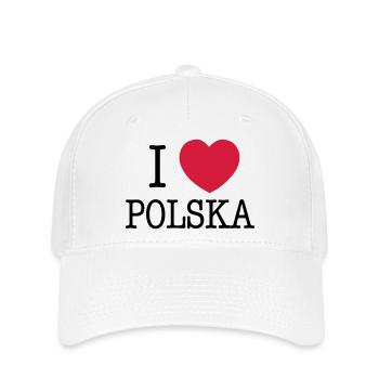 I LOVE POLAND - Flexfit Cap - white - Front