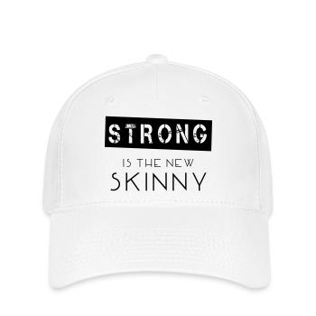 Strong Is The New Skinny - Flexfit Cap - Weiß - Vorne