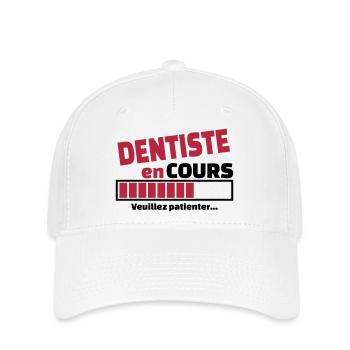dentiste en cours - Casquette Flexfit - blanc - Devant
