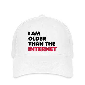 I am older than the internet - Flexfit Cap - Weiß - Vorne