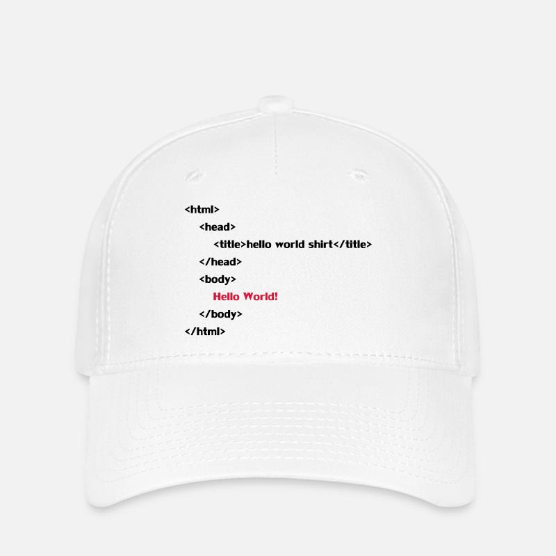 hello_world - Flexfit Cap - Weiß