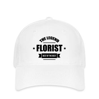 Florist / Blumenhändler / Blumengeschäft / Blume - Flexfit Cap - Weiß - Vorne