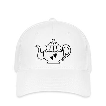 Super schicke Teekanne - Flexfit Cap - Weiß - Vorne