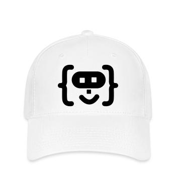 Hacker programmer code logo - Flexfit Cap - white - Front