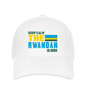 Design drapeau Rwanda Keep Calm - Casquette Flexfit - blanc - Devant