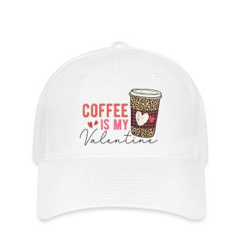Le café est ma Saint-Valentin - Casquette Flexfit - blanc - Devant